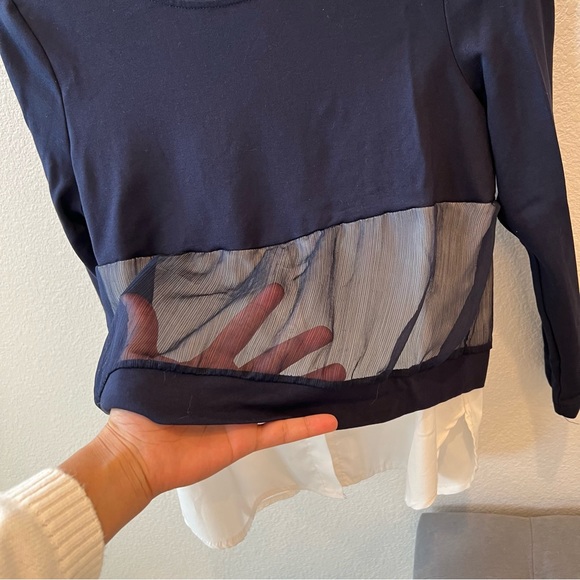 Navy Blue Layered Look Top - Picture 6 of 7